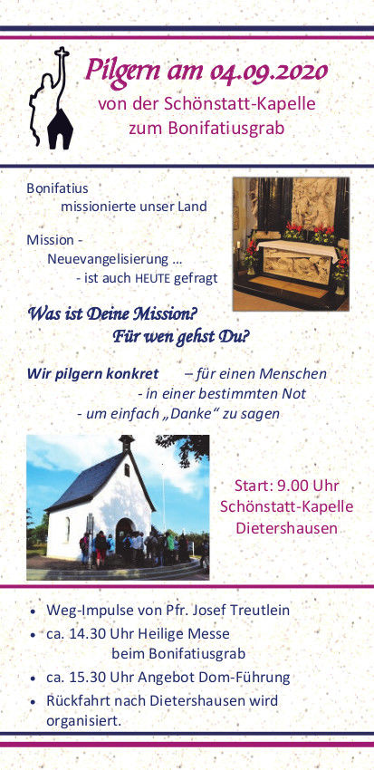 Pilgern zum hl. Bonifatius